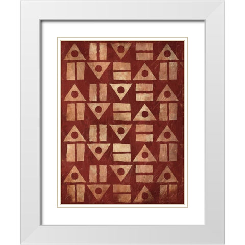 Pattern Mate White Modern Wood Framed Art Print with Double Matting by Grey, Jace
