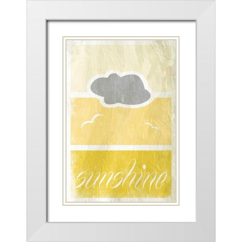 Sunshine B6 White Modern Wood Framed Art Print with Double Matting by Grey, Jace