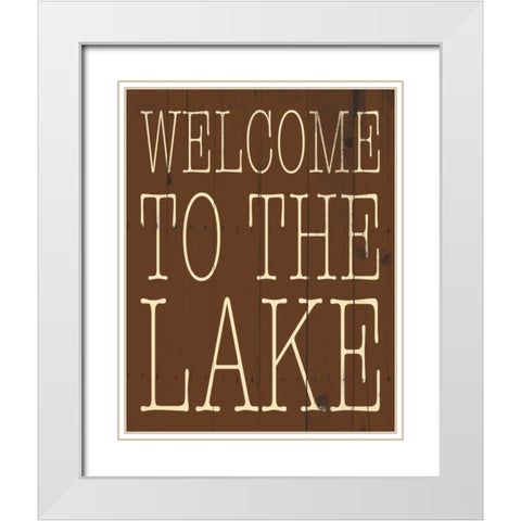 Lake Mate White Modern Wood Framed Art Print with Double Matting by Grey, Jace