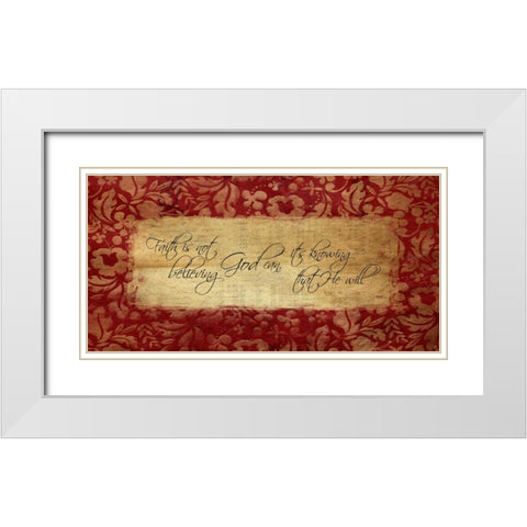 Faith White Modern Wood Framed Art Print with Double Matting by Grey, Jace