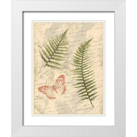 Ferns Mate White Modern Wood Framed Art Print with Double Matting by Grey, Jace