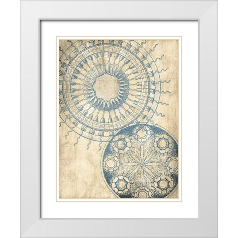 Coastal Patterns Cream Mate White Modern Wood Framed Art Print with Double Matting by Grey, Jace
