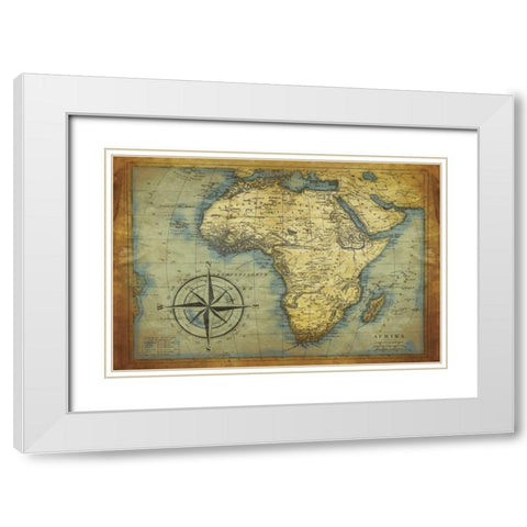 Afrika White Modern Wood Framed Art Print with Double Matting by Grey, Jace