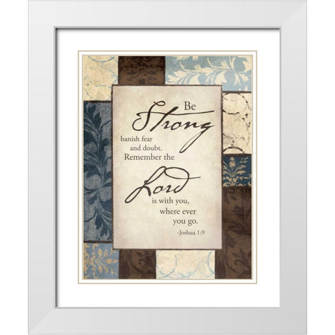 Blue Lord White Modern Wood Framed Art Print with Double Matting by Grey, Jace