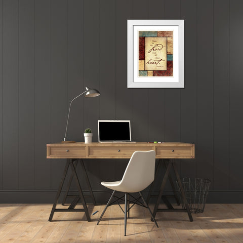 The Lord White Modern Wood Framed Art Print with Double Matting by Grey, Jace