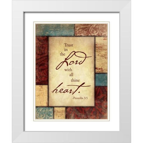 The Lord White Modern Wood Framed Art Print with Double Matting by Grey, Jace