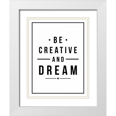 Be creative White Modern Wood Framed Art Print with Double Matting by Grey, Jace