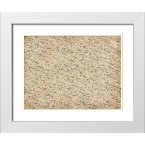 Cream text White Modern Wood Framed Art Print with Double Matting by Grey, Jace