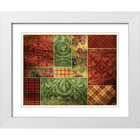Fall Pattern White Modern Wood Framed Art Print with Double Matting by Grey, Jace