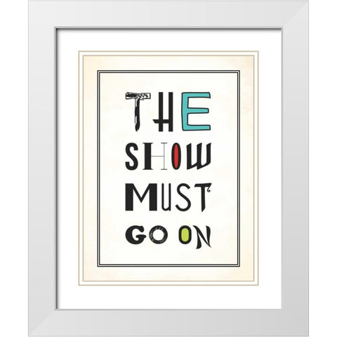 The show White Modern Wood Framed Art Print with Double Matting by Grey, Jace