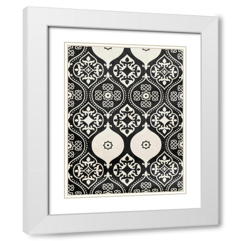 BI Pattern White Modern Wood Framed Art Print with Double Matting by Grey, Jace