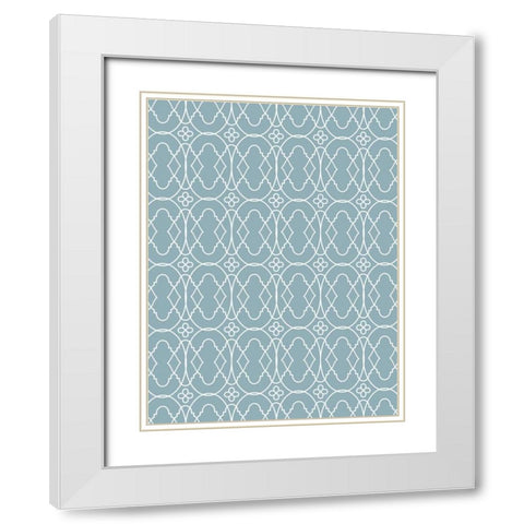 Simple pattern White Modern Wood Framed Art Print with Double Matting by Grey, Jace