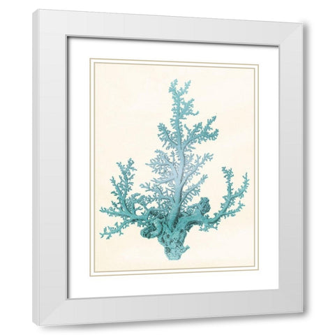 Blue Beach Mate White Modern Wood Framed Art Print with Double Matting by Grey, Jace