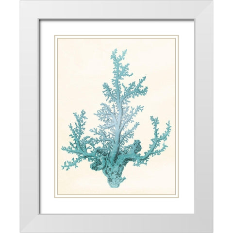 Blue Beach Mate White Modern Wood Framed Art Print with Double Matting by Grey, Jace
