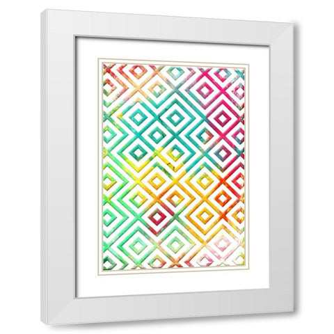 Bright cosmic pattern White Modern Wood Framed Art Print with Double Matting by Grey, Jace