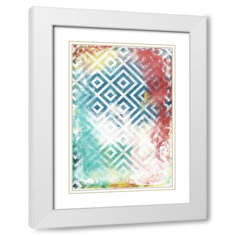 Happy cosmic pattern White Modern Wood Framed Art Print with Double Matting by Grey, Jace