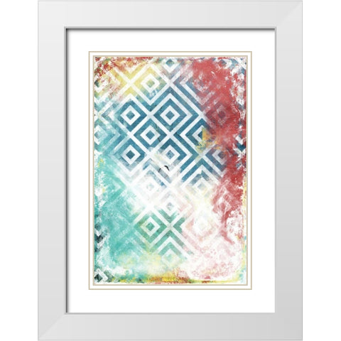 Happy cosmic pattern White Modern Wood Framed Art Print with Double Matting by Grey, Jace
