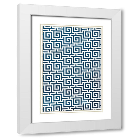 Indigo keys two White Modern Wood Framed Art Print with Double Matting by Grey, Jace