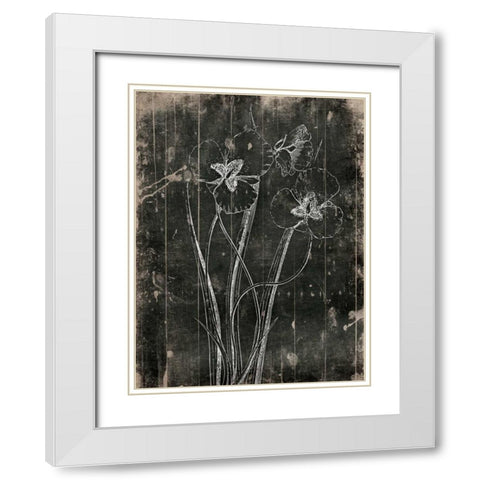 Black Wood White Modern Wood Framed Art Print with Double Matting by Grey, Jace