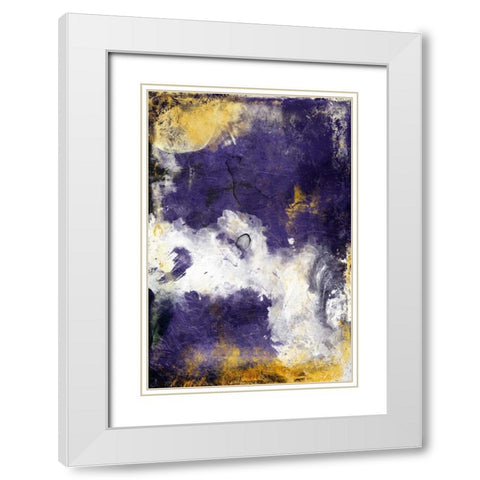 Purple Galaxy White Modern Wood Framed Art Print with Double Matting by Grey, Jace