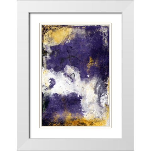 Purple Galaxy White Modern Wood Framed Art Print with Double Matting by Grey, Jace