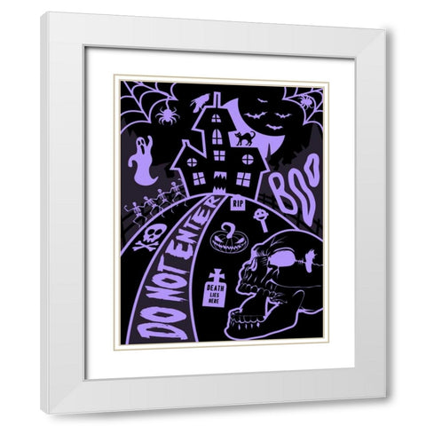 Haunted Fun House White Modern Wood Framed Art Print with Double Matting by Grey, Jace