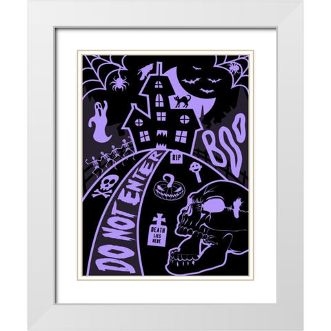 Haunted Fun House White Modern Wood Framed Art Print with Double Matting by Grey, Jace