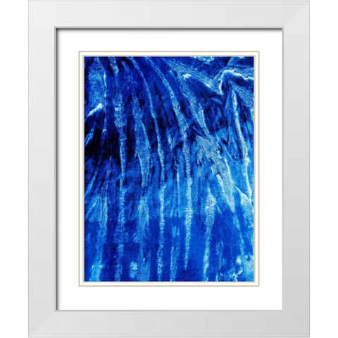 Tie Shibori White Modern Wood Framed Art Print with Double Matting by Grey, Jace