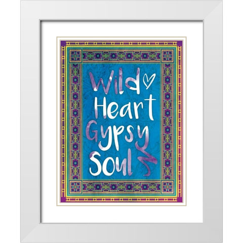 Wild Heart White Modern Wood Framed Art Print with Double Matting by Grey, Jace