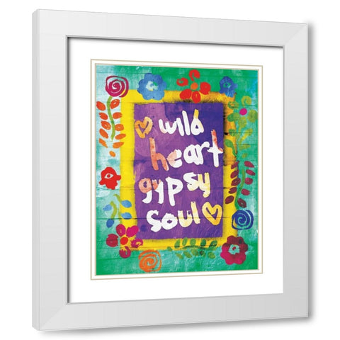 Gypsy Soul White Modern Wood Framed Art Print with Double Matting by Grey, Jace
