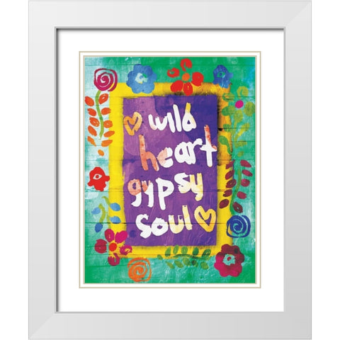 Gypsy Soul White Modern Wood Framed Art Print with Double Matting by Grey, Jace