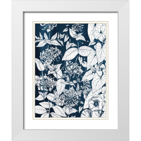 Floral Safari White Modern Wood Framed Art Print with Double Matting by Grey, Jace