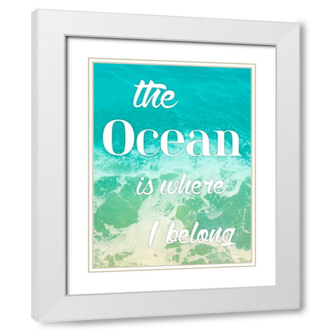 The Ocean White Modern Wood Framed Art Print with Double Matting by Grey, Jace