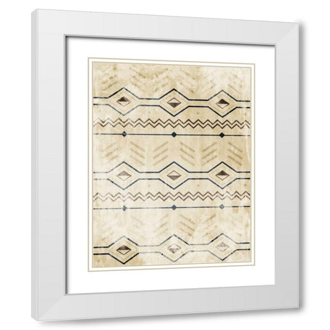 Lodge Patterned White Modern Wood Framed Art Print with Double Matting by Grey, Jace