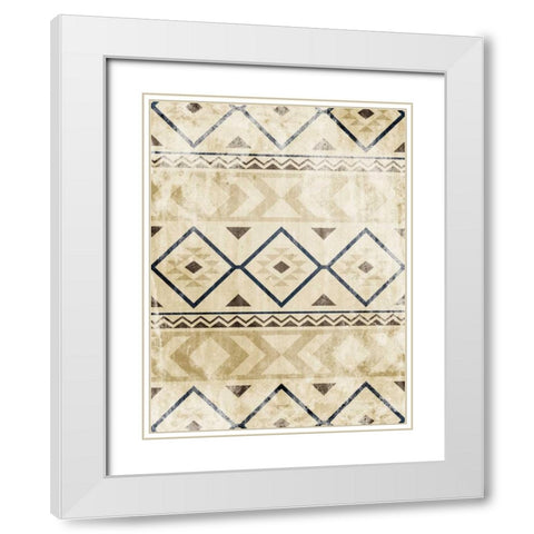 Lodge Patterned Mate White Modern Wood Framed Art Print with Double Matting by Grey, Jace