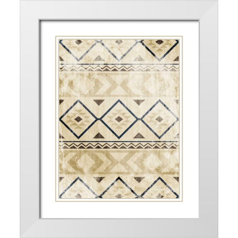 Lodge Patterned Mate White Modern Wood Framed Art Print with Double Matting by Grey, Jace