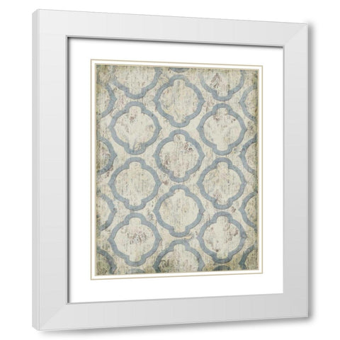 Antique Blue Wall Mate White Modern Wood Framed Art Print with Double Matting by Grey, Jace