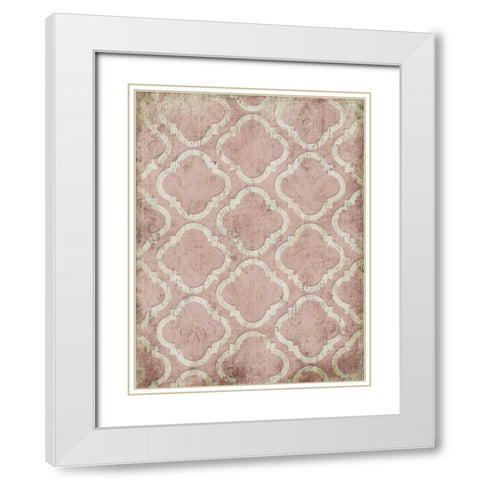 Antique Reverse Rose Wall White Modern Wood Framed Art Print with Double Matting by Grey, Jace