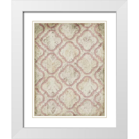 Antique Rose Wall White Modern Wood Framed Art Print with Double Matting by Grey, Jace