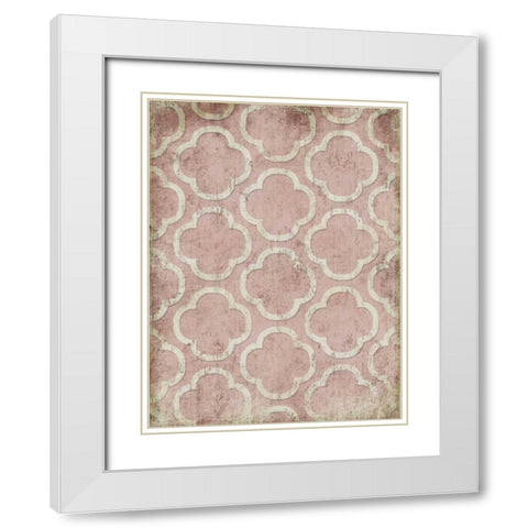 Antique Reverse Rose Wall Mate White Modern Wood Framed Art Print with Double Matting by Grey, Jace