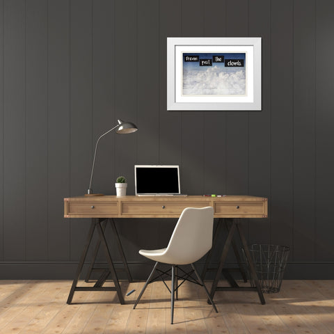 Dream Clouds White Modern Wood Framed Art Print with Double Matting by Grey, Jace
