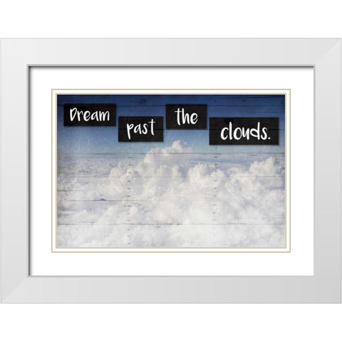 Dream Clouds White Modern Wood Framed Art Print with Double Matting by Grey, Jace