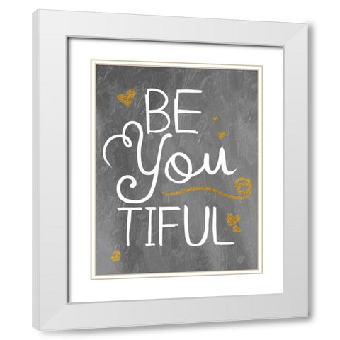 BeUtiful Grey White Modern Wood Framed Art Print with Double Matting by Grey, Jace