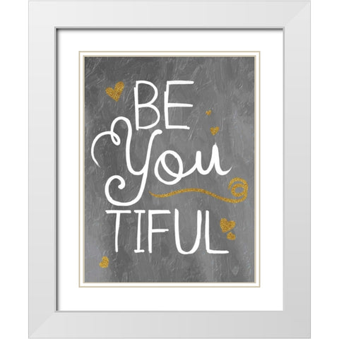 BeUtiful Grey White Modern Wood Framed Art Print with Double Matting by Grey, Jace