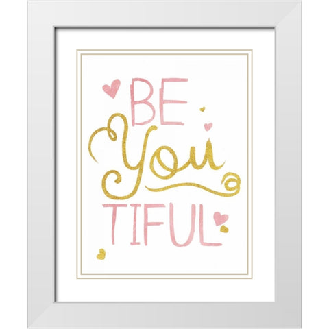 BeUtiful White Modern Wood Framed Art Print with Double Matting by Grey, Jace