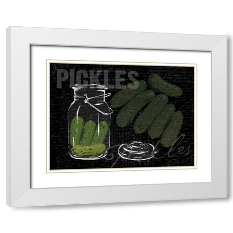 Pickles In A Jar White Modern Wood Framed Art Print with Double Matting by Grey, Jace