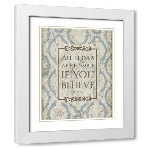 All Things White Modern Wood Framed Art Print with Double Matting by Grey, Jace