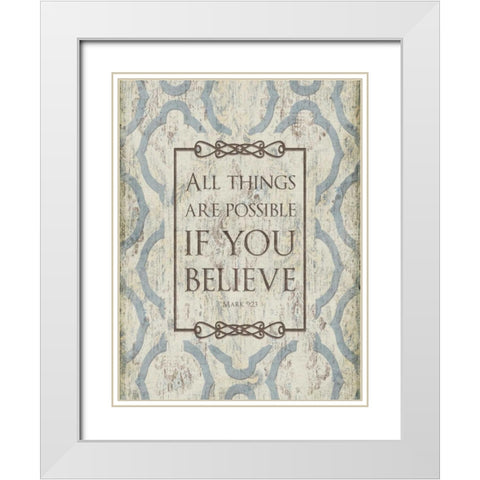All Things White Modern Wood Framed Art Print with Double Matting by Grey, Jace