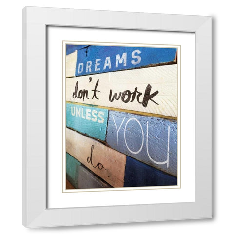 Ocean City Dreams White Modern Wood Framed Art Print with Double Matting by Grey, Jace