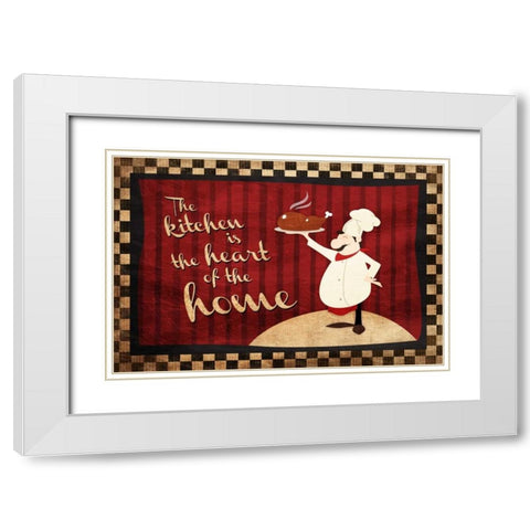 Heart Of The Home White Modern Wood Framed Art Print with Double Matting by Grey, Jace
